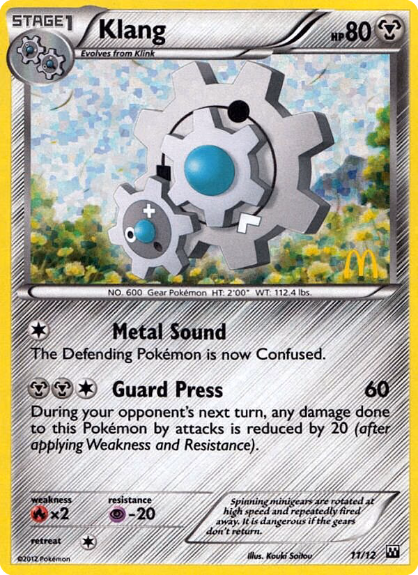 Klang Pokemon card (11/12, McDonald's Collection 2012)