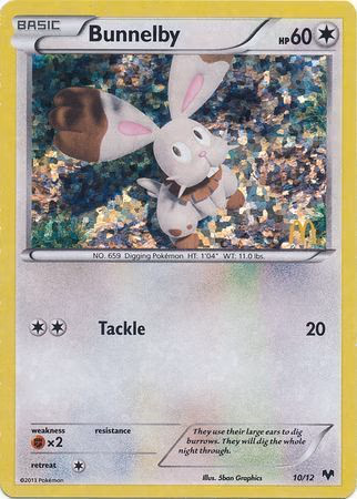 Bunnelby Pokemon card (10/12, McDonald's Collection 2014)