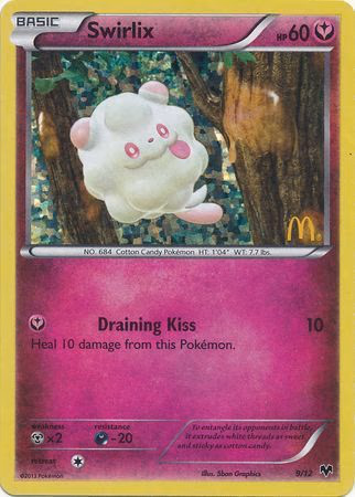 Swirlix Pokemon card (9/12, McDonald's Collection 2014)
