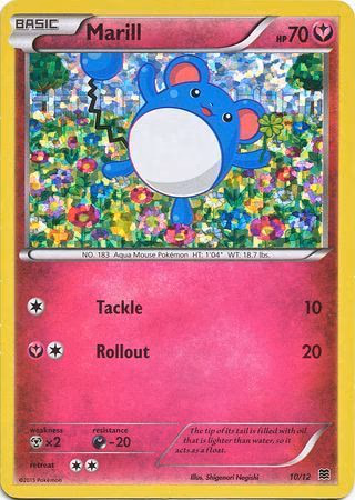 Marill Pokemon card (10/12, McDonald's Collection 2015)