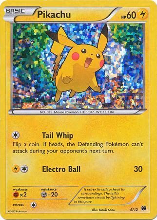 Pikachu Pokemon card (6/12, McDonald's Collection 2015)