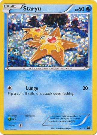 Staryu Pokemon card (4/12, McDonald's Collection 2015)