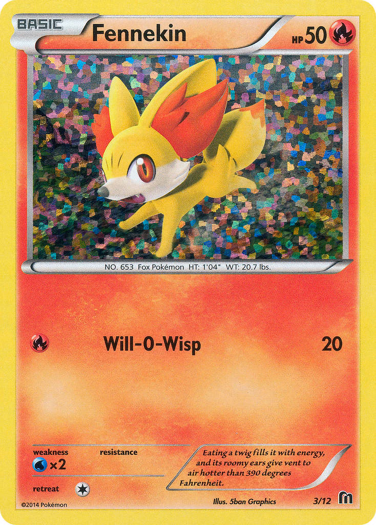 Fennekin Pokemon card (3/12, McDonald's Collection 2016)