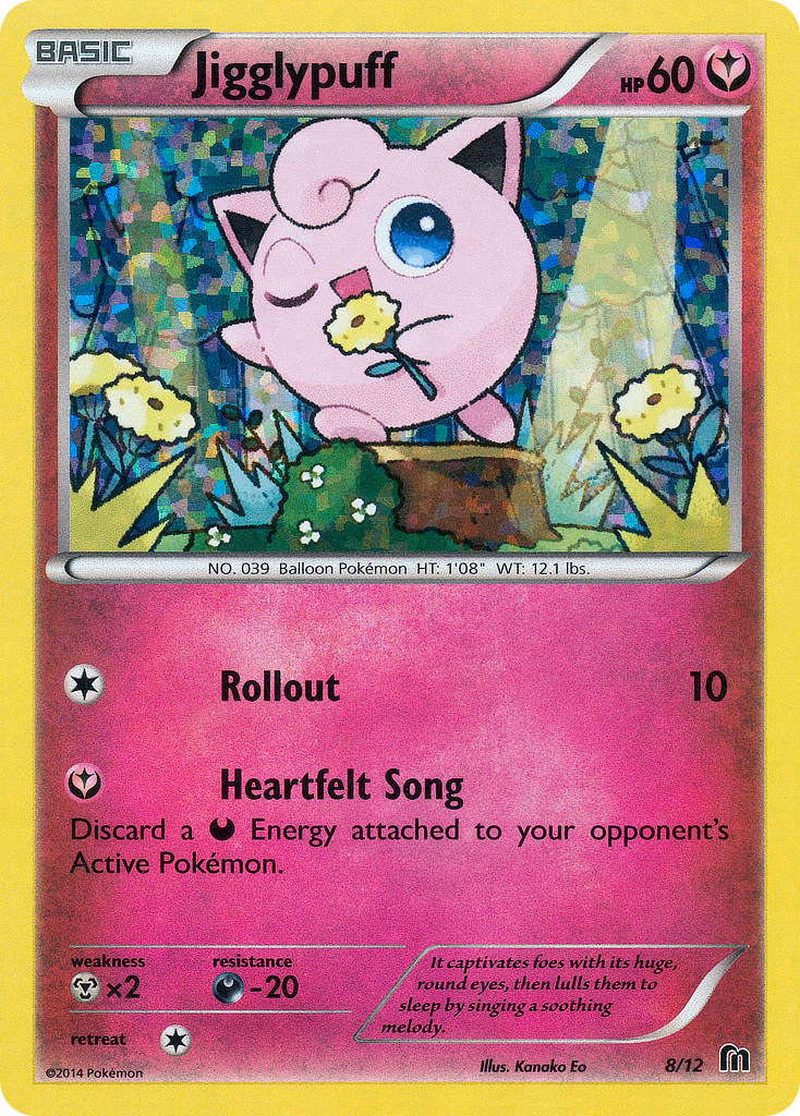 Jigglypuff Pokemon card (8/12, McDonald's Collection 2016)