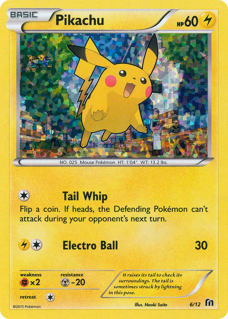Pikachu Pokemon card (6/12, McDonald's Collection 2016)