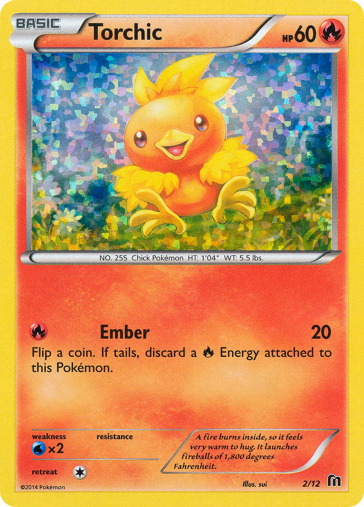Torchic Pokemon card (2/12, McDonald's Collection 2016)