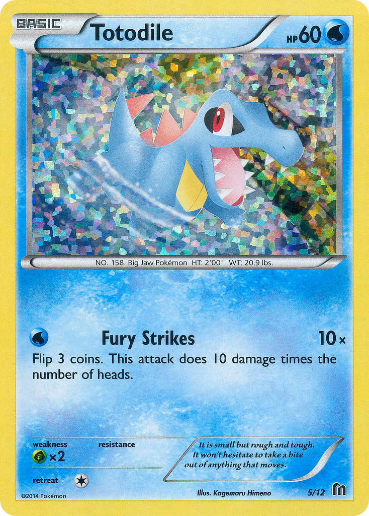 Totodile Pokemon card (5/12, McDonald's Collection 2016)