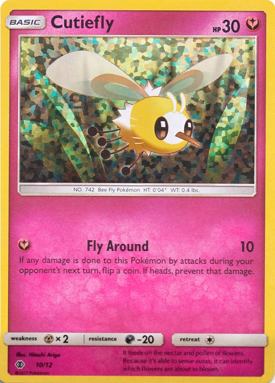 Cutiefly Pokemon card (10/12, McDonald's Collection 2017)