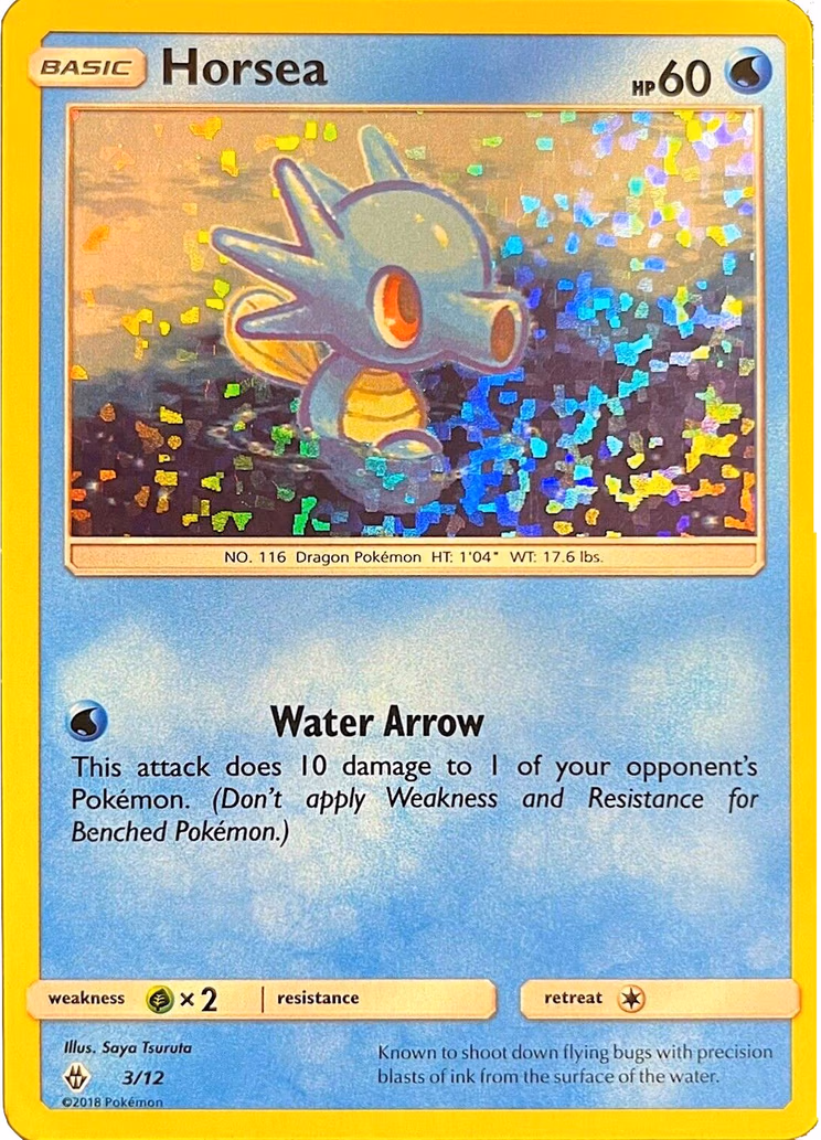 Horsea Pokemon card (3/12, McDonald's Collection 2018)
