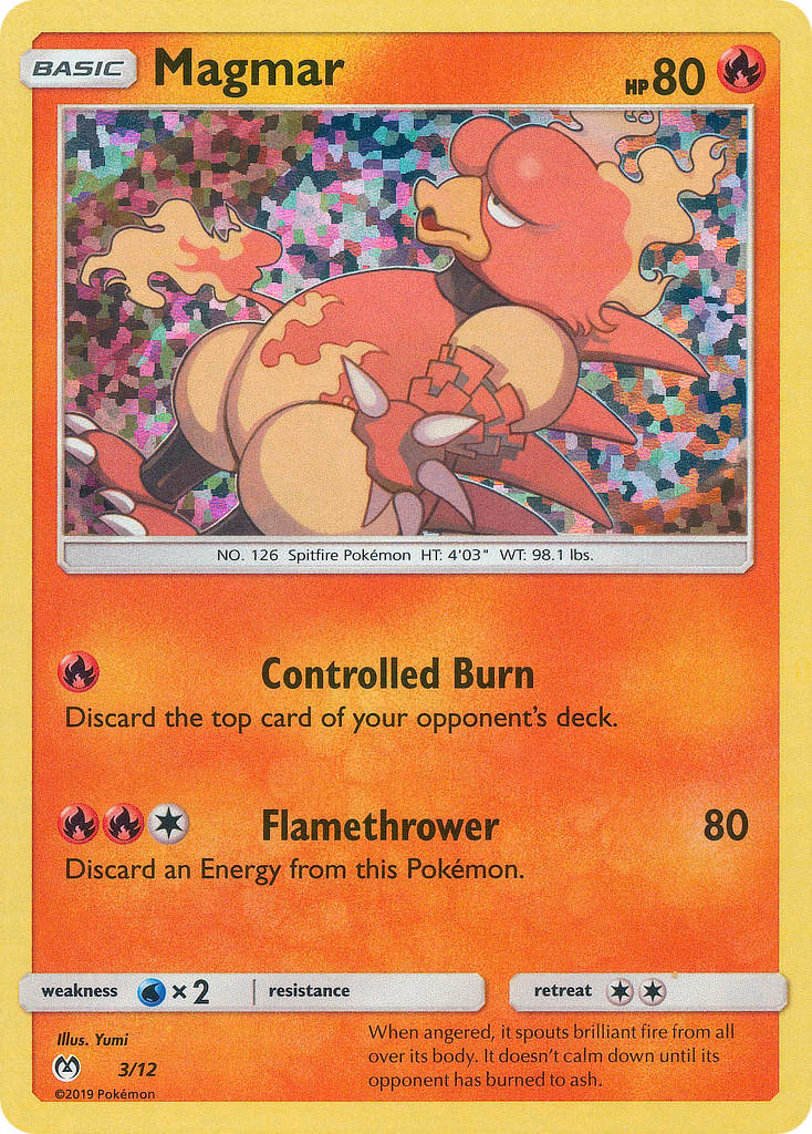Magmar Pokemon card (3/12, McDonald's Collection 2019)