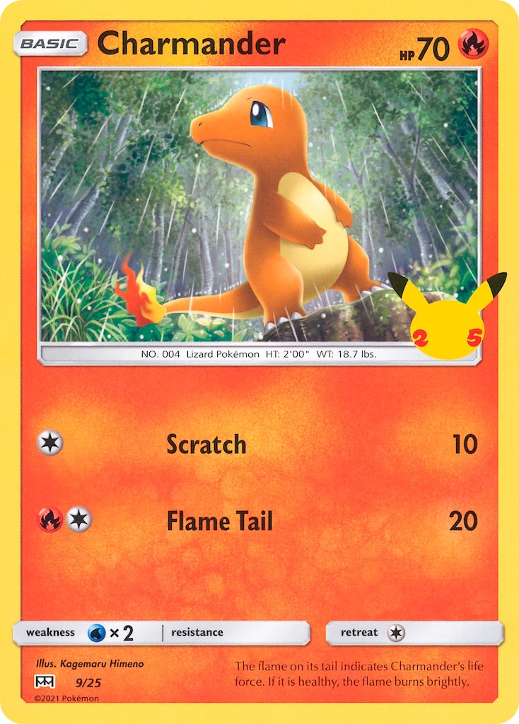 Charmander Pokemon card (9/25, McDonald's Collection 2021)