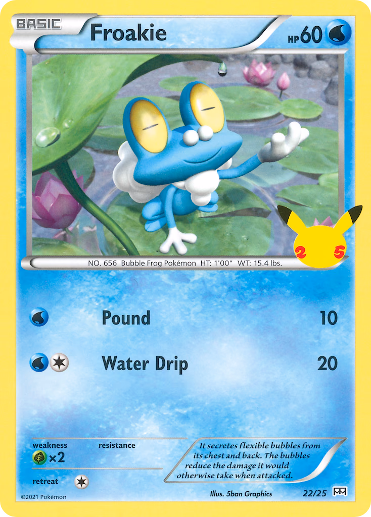 Froakie Pokemon card (22/25, McDonald's Collection 2021)