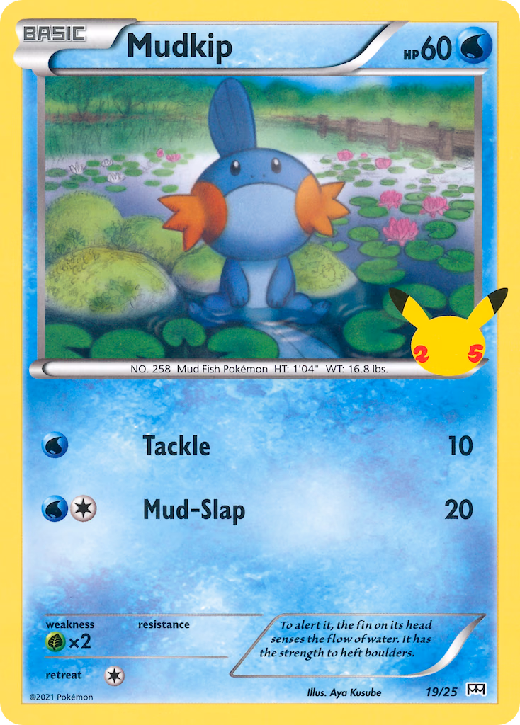 Mudkip Pokemon card (19/25, McDonald's Collection 2021)