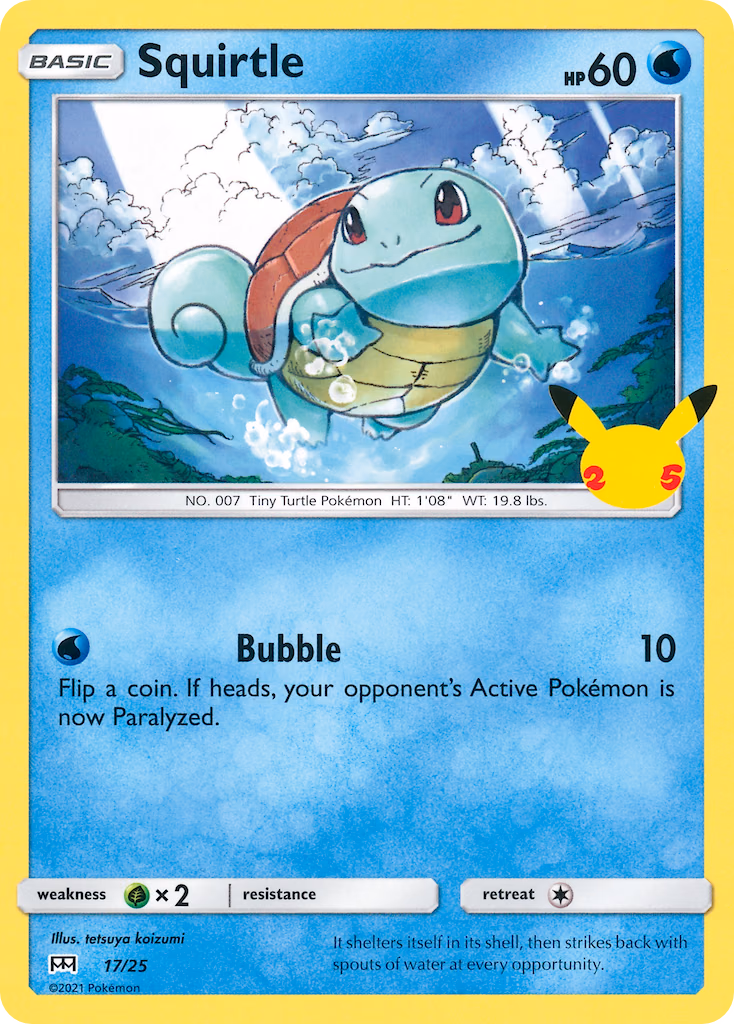 Squirtle Pokemon card (17/25, McDonald's Collection 2021)