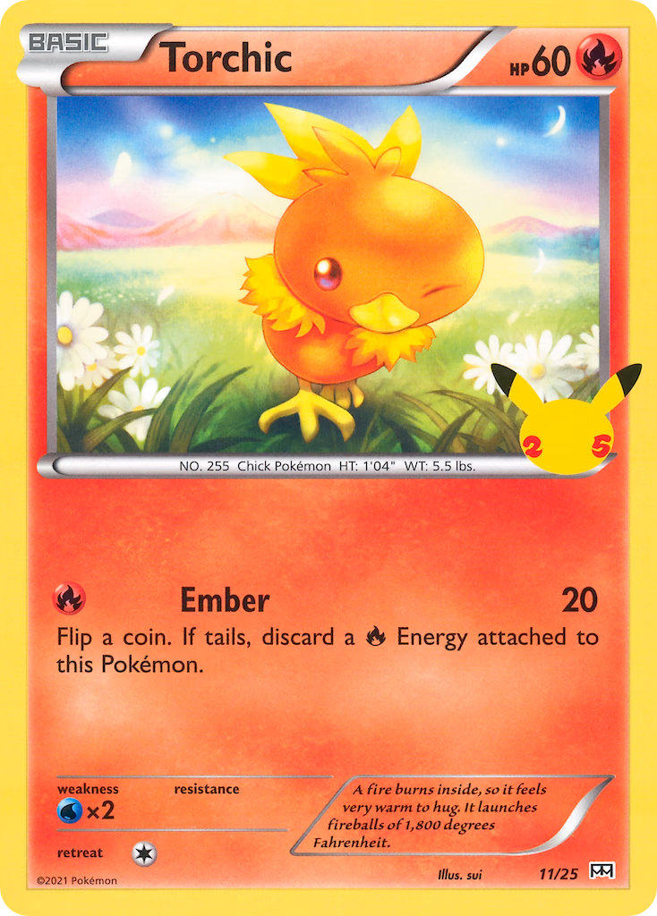 Torchic Pokemon card (11/25, McDonald's Collection 2021)
