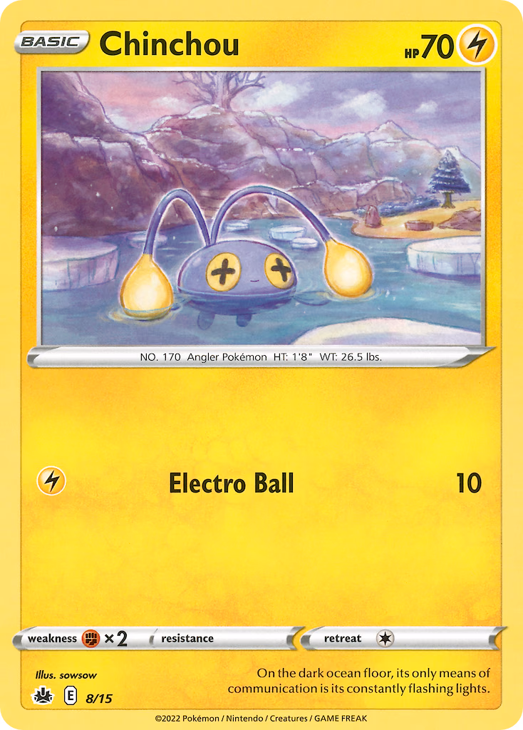 Chinchou Pokemon card (8/15, McDonald's Collection 2022)