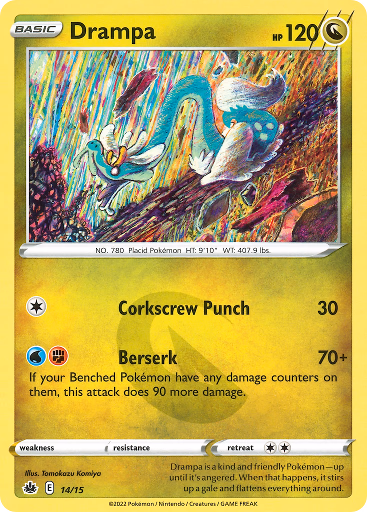 Drampa Pokemon card (14/15, McDonald's Collection 2022)
