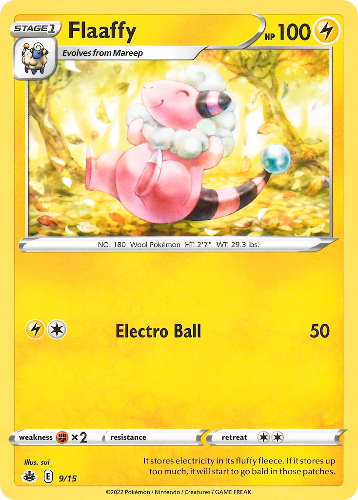 Flaaffy Pokemon card (9/15, McDonald's Collection 2022)