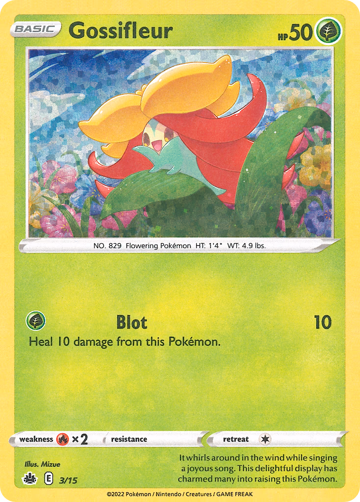 Gossifleur Pokemon card (3/15, McDonald's Collection 2022)