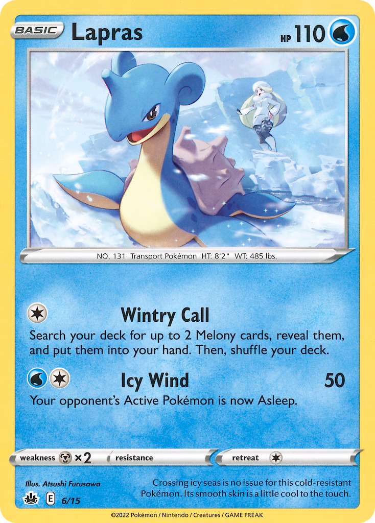 Lapras Pokemon card (6/15, McDonald's Collection 2022)