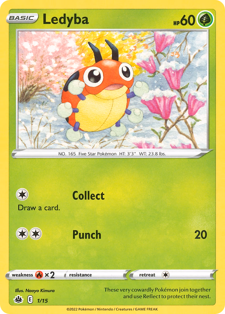 Ledyba Pokemon card (1/15, McDonald's Collection 2022)