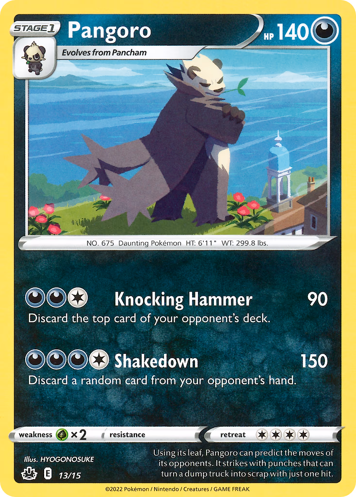 Pangoro Pokemon card (13/15, McDonald's Collection 2022)
