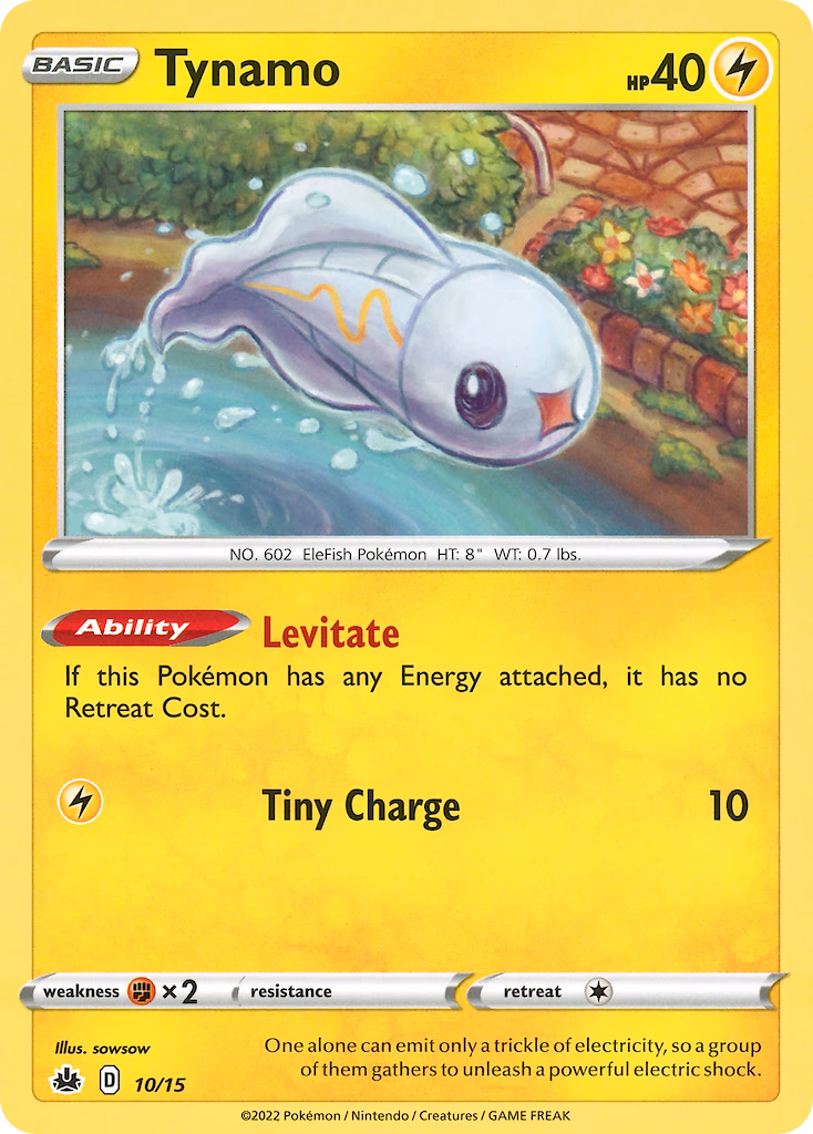 Tynamo Pokemon card (10/15, McDonald's Collection 2022)