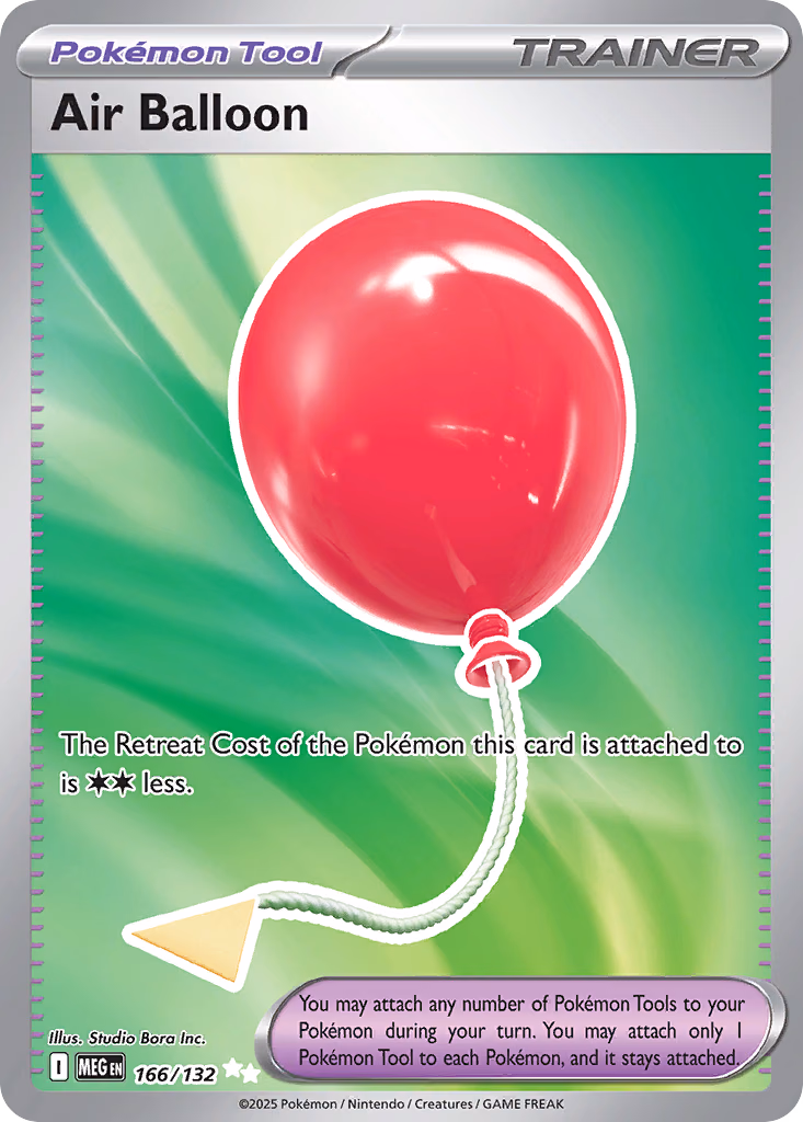 Air Balloon Pokemon card (166/132, Mega Evolution)