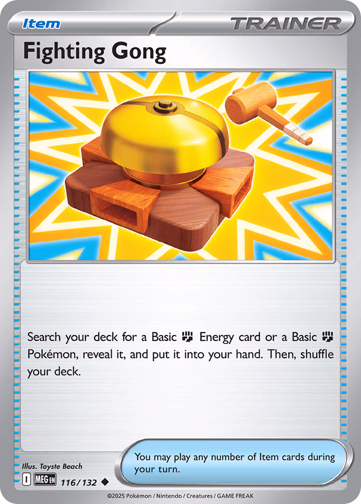 Fighting Gong Pokemon card (116/132, Mega Evolution)