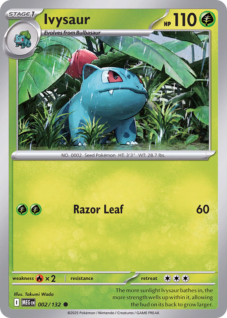 Ivysaur Pokemon card (002/132, Mega Evolution)