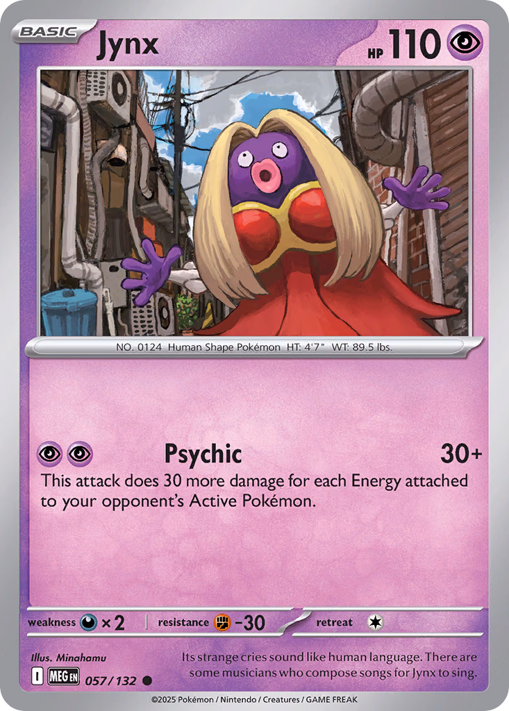 Jynx Pokemon card (057/132, Mega Evolution)