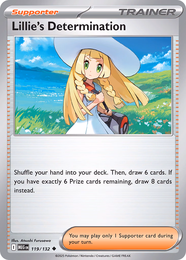 Lillie's Determination Pokemon card (119/132, Mega Evolution)