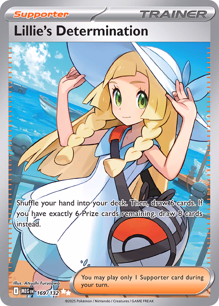 Lillie's Determination Pokemon card (169/132, Mega Evolution)