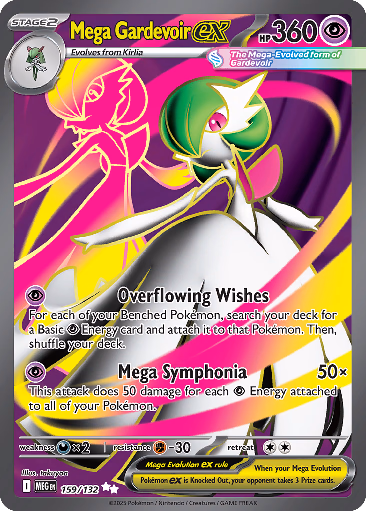 Mega Gardevoir ex Pokemon card (159/132, Mega Evolution)