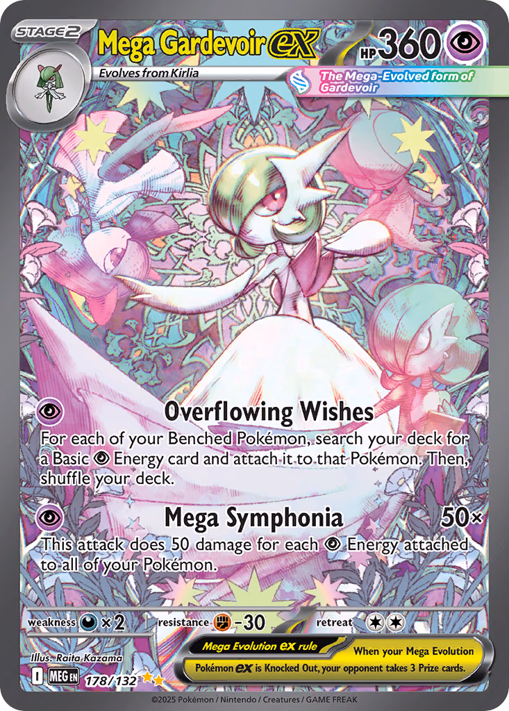 Mega Gardevoir ex Pokemon card (178/132, Mega Evolution)
