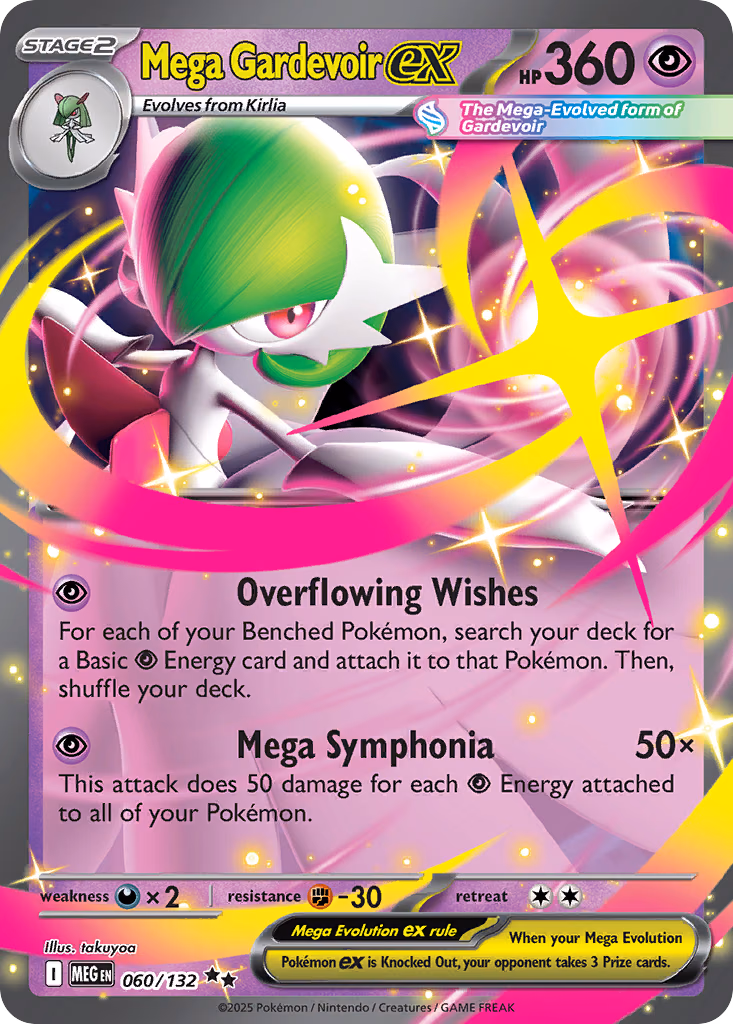 Mega Gardevoir ex Pokemon card (060/132, Mega Evolution)