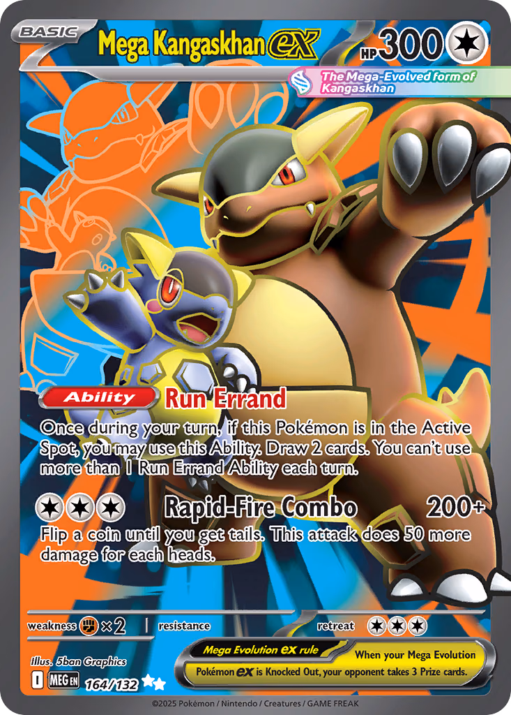 Mega Kangaskhan ex Pokemon card (164/132, Mega Evolution)