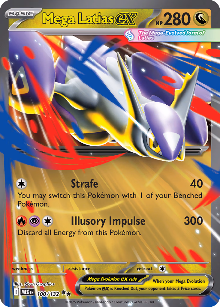 Mega Latias ex Pokemon card (100/132, Mega Evolution)