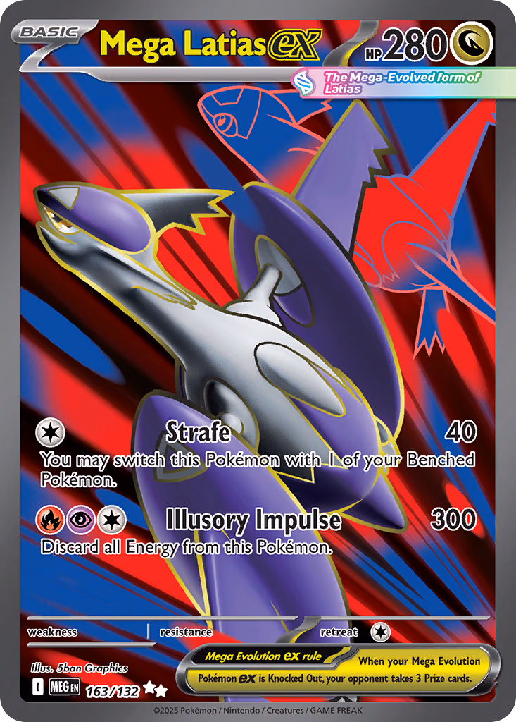 Mega Latias ex Pokemon card (163/132, Mega Evolution)