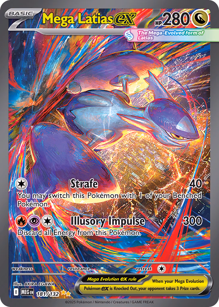 Mega Latias ex Pokemon card (181/132, Mega Evolution)