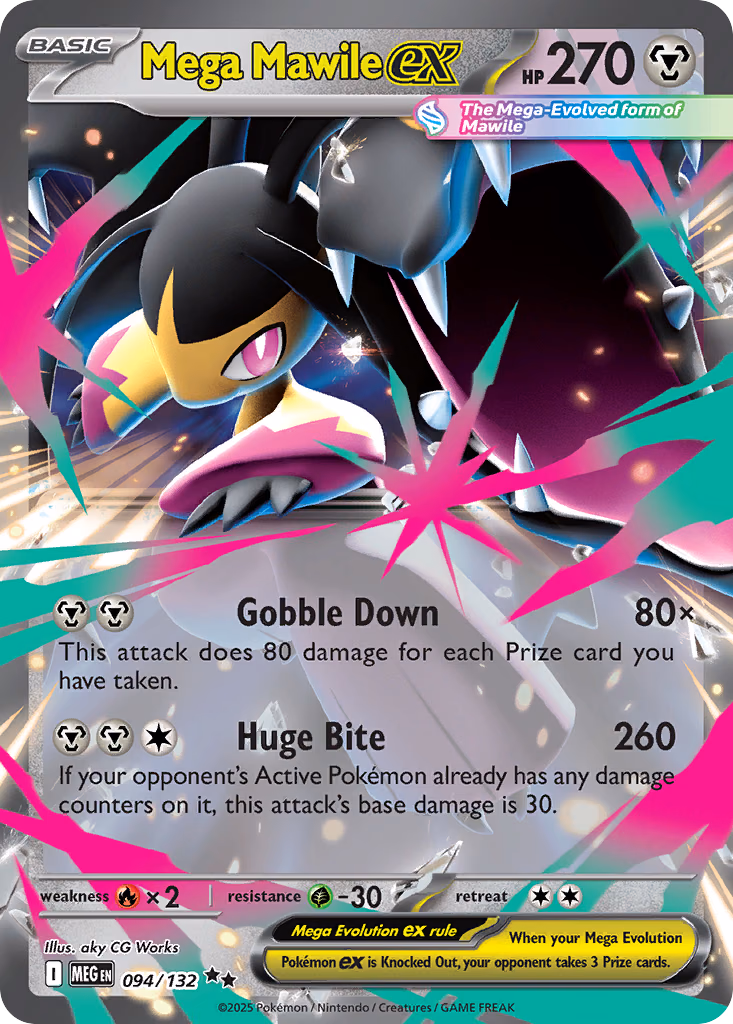 Mega Mawile ex Pokemon card (094/132, Mega Evolution)