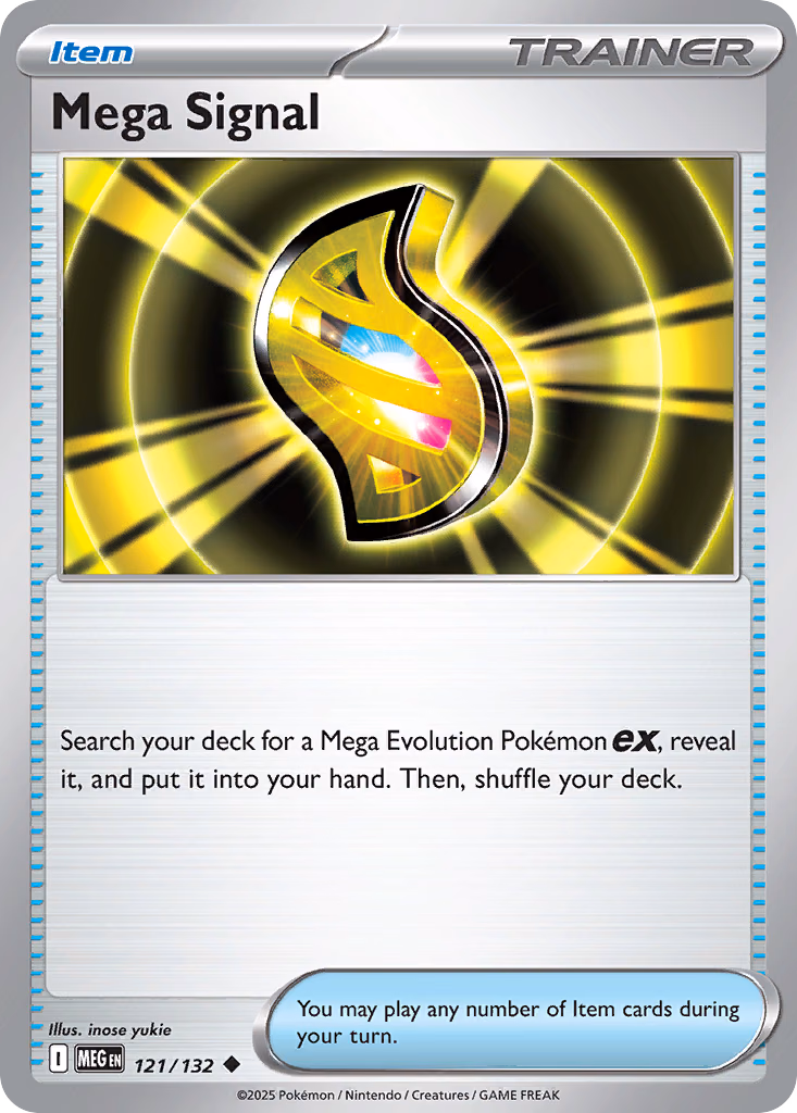 Mega Signal Pokemon card (121/132, Mega Evolution)