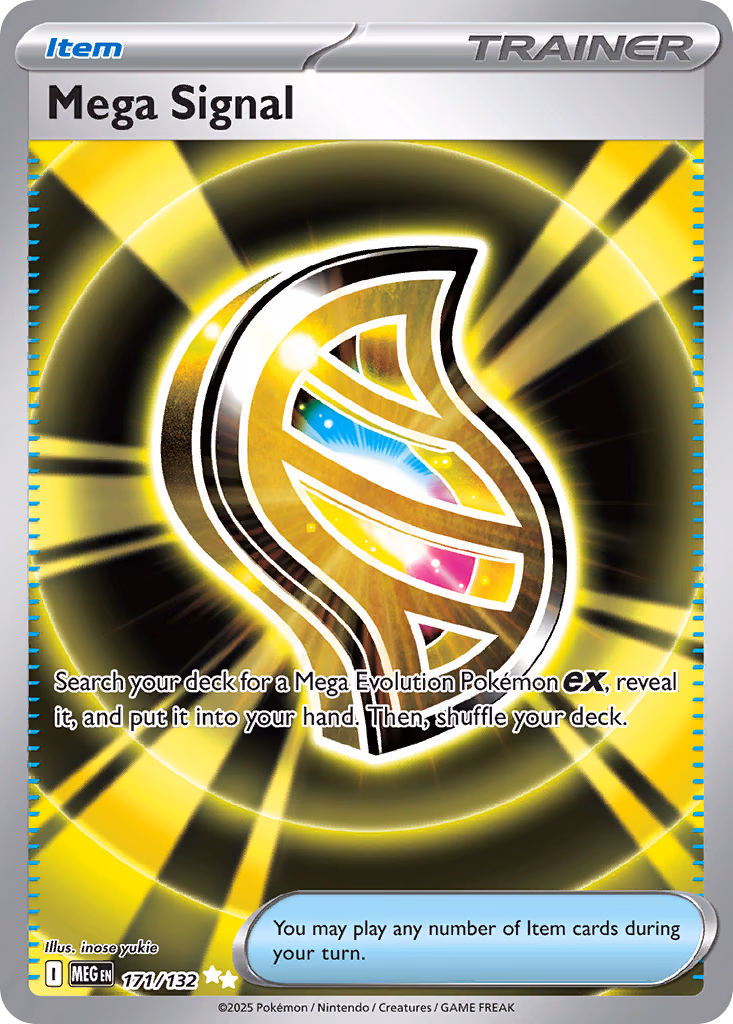 Mega Signal Pokemon card (171/132, Mega Evolution)