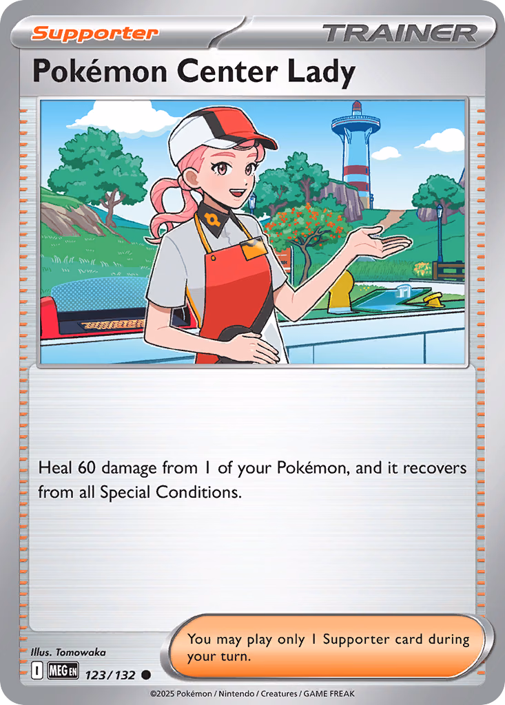 Pokémon Center Lady Pokemon card (123/132, Mega Evolution)