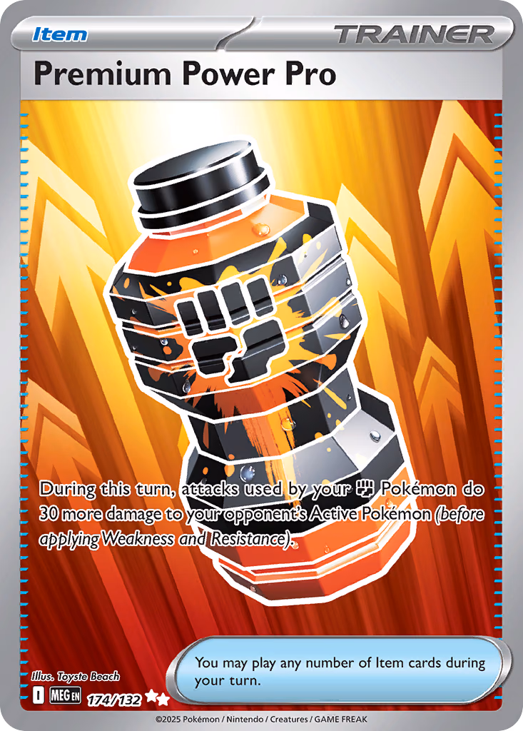 Premium Power Pro Pokemon card (174/132, Mega Evolution)