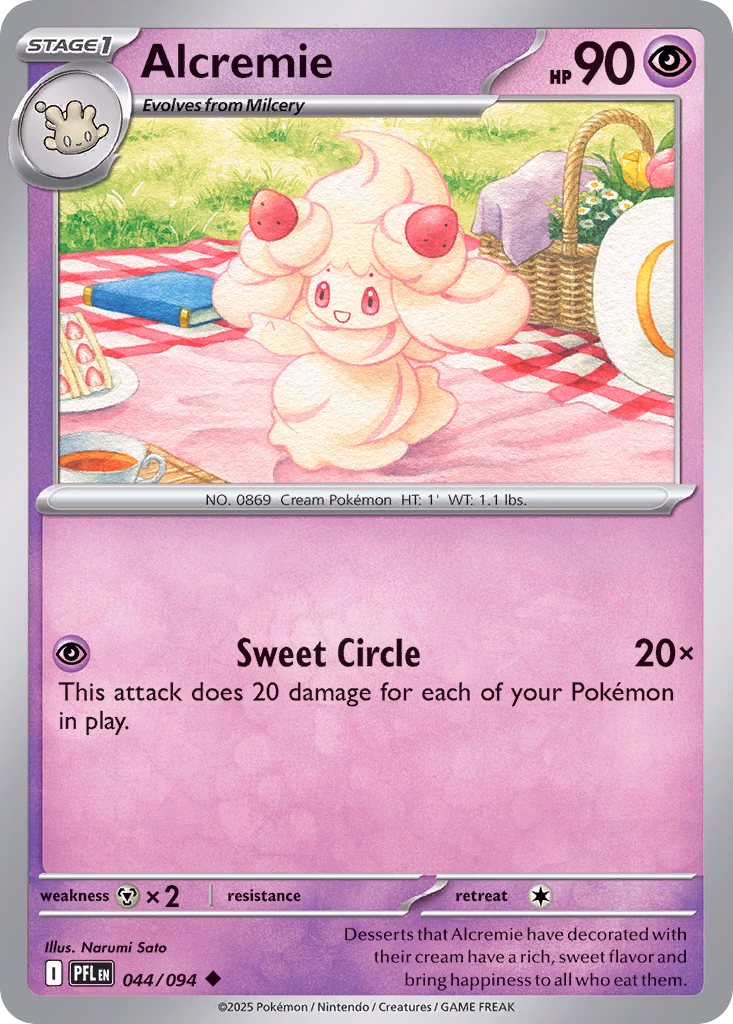Alcremie Pokemon card (044/094, Phantasmal Flames)