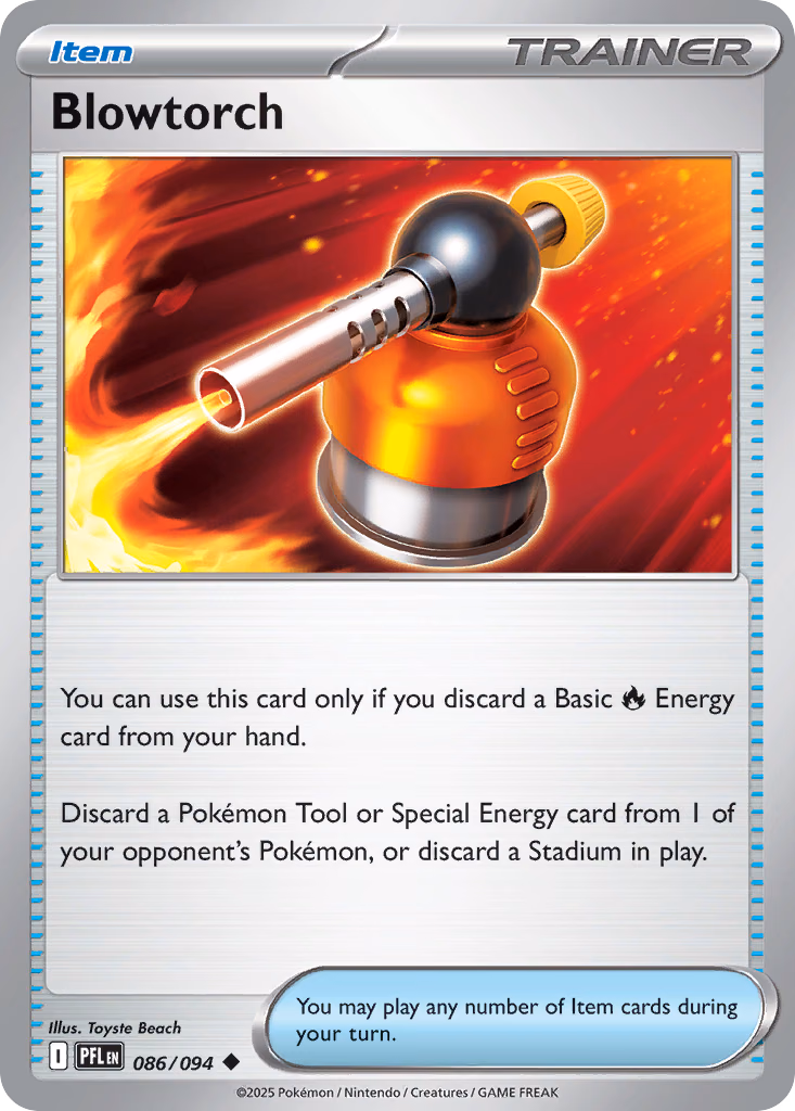 Blowtorch Pokemon card (086/094, Phantasmal Flames)