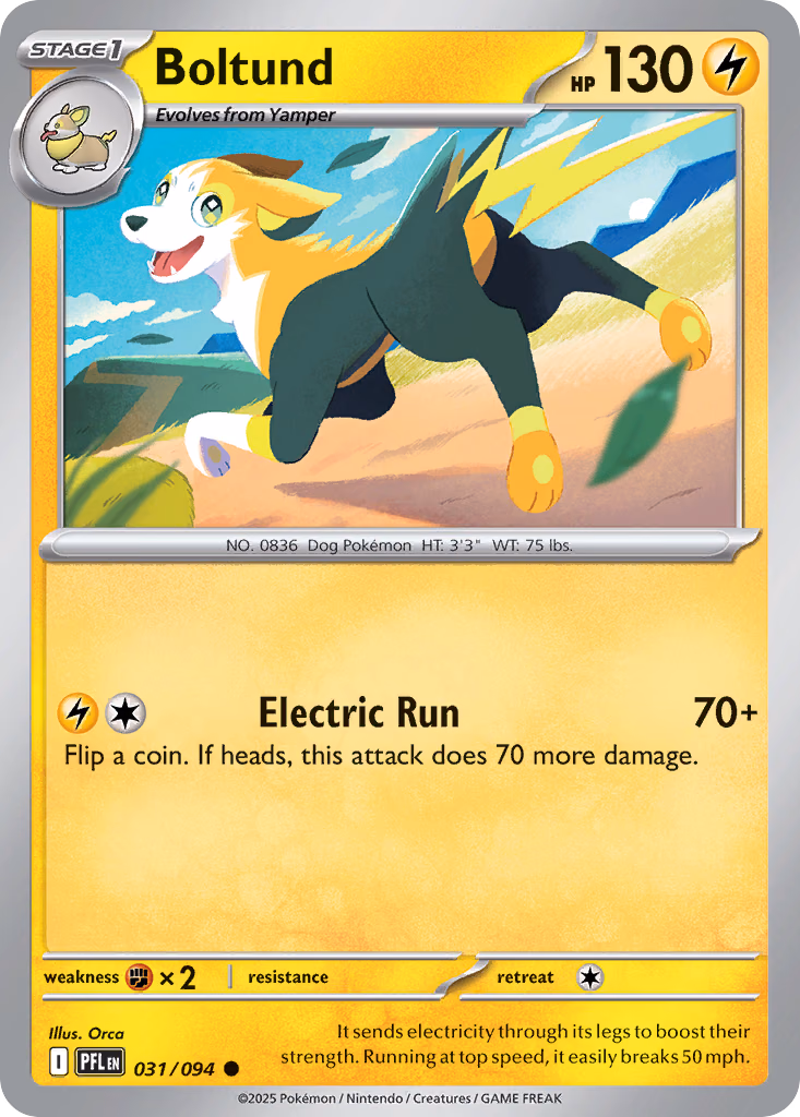 Boltund Pokemon card (031/094, Phantasmal Flames)