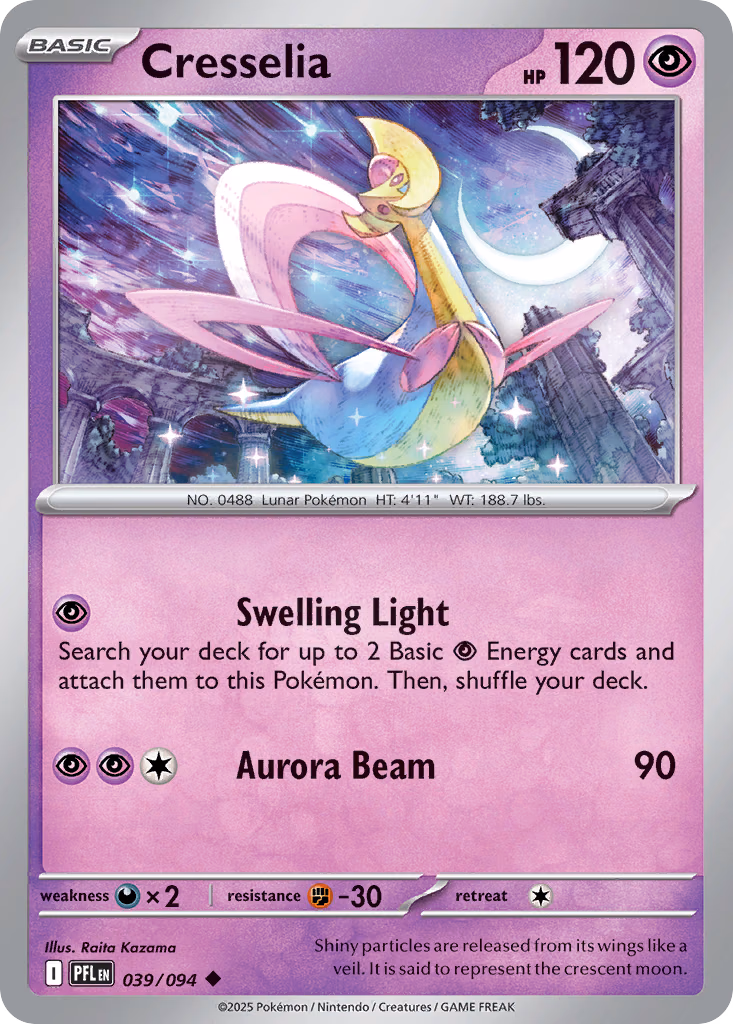 Cresselia Pokemon card (039/094, Phantasmal Flames)