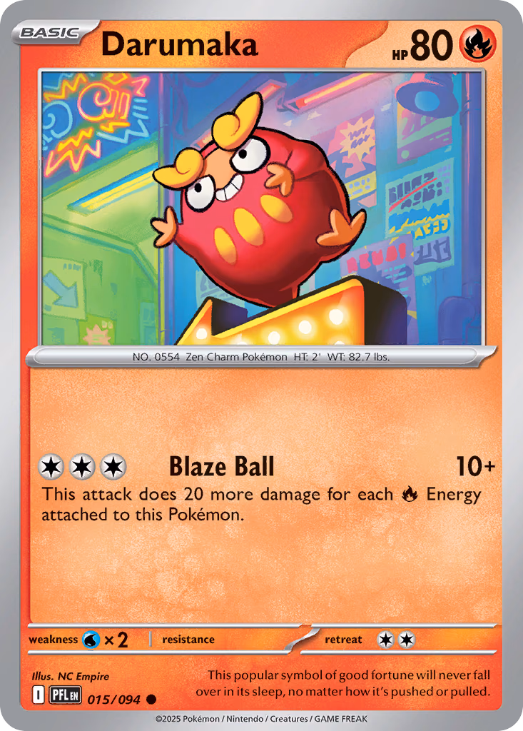 Darumaka Pokemon card (015/094, Phantasmal Flames)